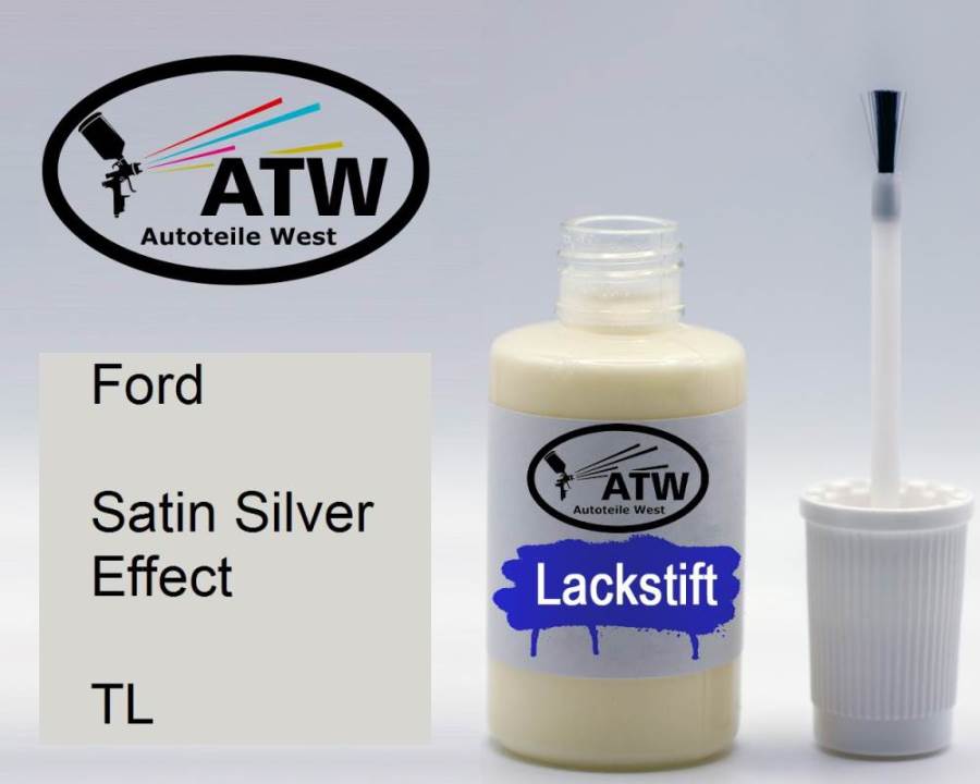 Ford, Satin Silver Effect, TL: 20ml Lackstift, von ATW Autoteile West.